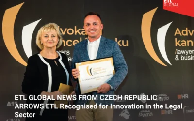 ETL GLOBAL NEWS FROM THE CZECH REPUBLIC – ARROWS ETL Recognised for Innovation in the Legal Sector